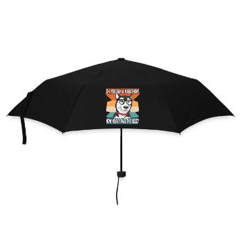 Husky Sledding Saying For Dog Sports Fans - Umbrella (small) - black - Front