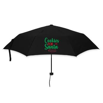 Kekse für den Weihnachtsmann - Weihnachtshumor - Regenschirm (klein) - Schwarz - Vorne