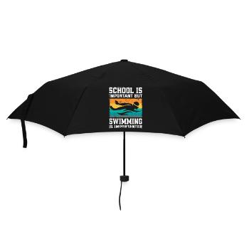 Schwimmen Schule Sportart Schwimmer - Regenschirm (klein) - Schwarz - Vorne
