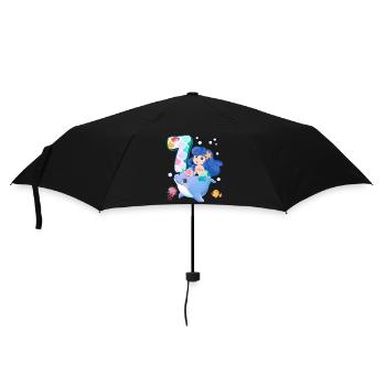 7th birthday | Mermaid Birthday | - Umbrella (small) - black - Front