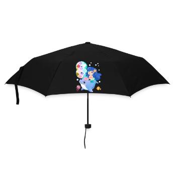 8th birthday | Mermaid Birthday | - Umbrella (small) - black - Front
