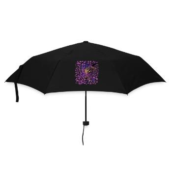 Colorful Leopard Big Cat Animal Print - Umbrella (small) - black - Front
