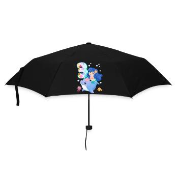 3rd birthday | Mermaid Birthday | - Umbrella (small) - black - Front