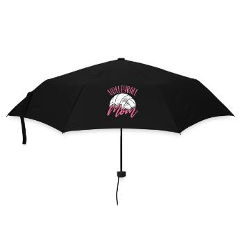 Volleyball mama - Regenschirm (klein) - Schwarz - Vorne