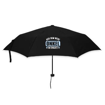 Aus dem Weg Onkel im Einsatz Nichte Neffe - Regenschirm (klein) - Schwarz - Vorne