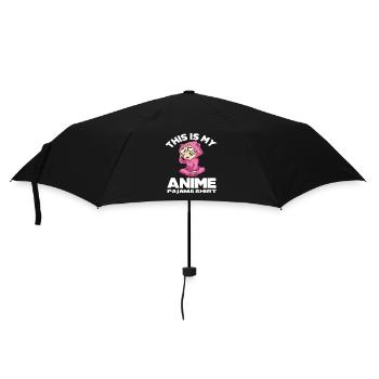 Anime Schlafanzug Shirt - Regenschirm (klein) - Schwarz - Vorne