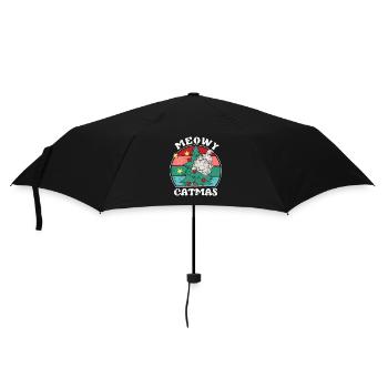 Drôle de chat Miaou Pyjama de Noël Chats Noël - Parapluie standard - noir - Devant
