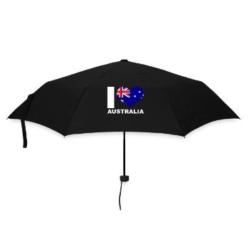 I love Australia heart flag Australia - Umbrella (small) - black - Front