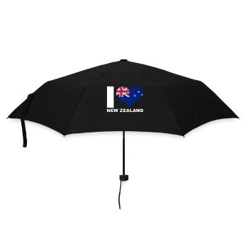 I love New Zealand heart flag New Zealand - Umbrella (small) - black - Front