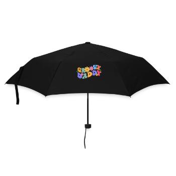 Groovy Daddy Bloom Floral Theme Colorful Leisure - Umbrella (small) - black - Front