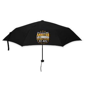 conneries 63 ans / cadeau anniversaire 63 ans - Parapluie standard - noir - Devant