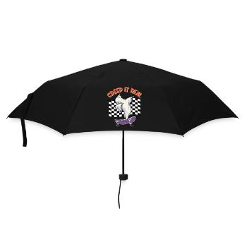 CREEP IT REAL Halloween Dabbing Ghost - Regenschirm (klein) - Schwarz - Vorne