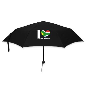 I love South Africa heart flag South Africa - Umbrella (small) - black - Front