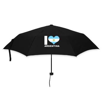 J’aime l’Argentine drapeau du cœur Argentine - Parapluie standard - noir - Devant
