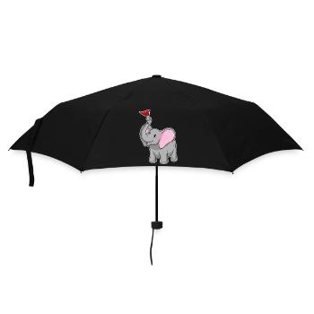 Elephant Flag - Umbrella (small) - black - Front