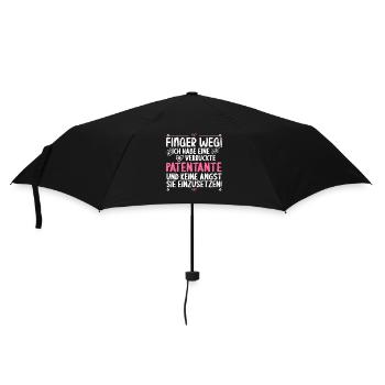 Finger weg Ich habe verrückte Patentante Patin - Regenschirm (klein) - Schwarz - Vorne