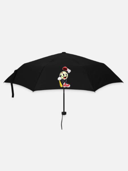 Baseball Baseballschläger - Regenschirm (klein) - Schwarz