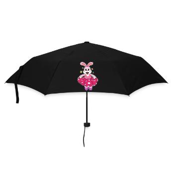 Bunny Ballerina Ballet Dance - Umbrella (small) - black - Front