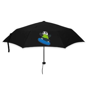 Panda Snowboarder Snowboard - Umbrella (small) - black - Front