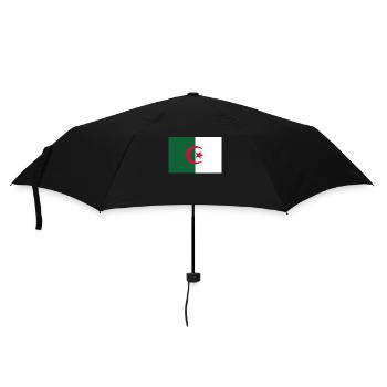 Drapeau officiel de l’Algérie Fierté du pays algérien - Parapluie standard - noir - Devant
