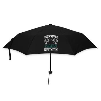 Ich Habe Ein Familientreffen Überlebt Team Familie - Regenschirm (klein) - Schwarz - Vorne