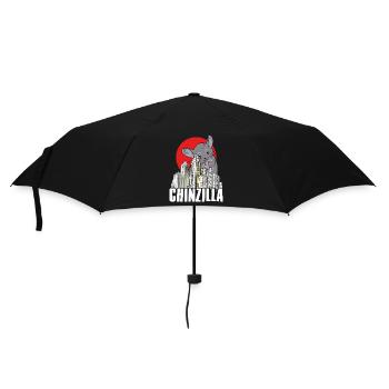 Süße Chinchilla In Der Stadt - Regenschirm (klein) - Schwarz - Vorne