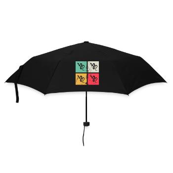 Snake Retro Reptile Python Gift idea - Regenschirm (klein) - Schwarz - Vorne