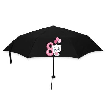 Chaton 8e anniversaire | Chemise d’anniversaire chat | - Parapluie standard - noir - Devant