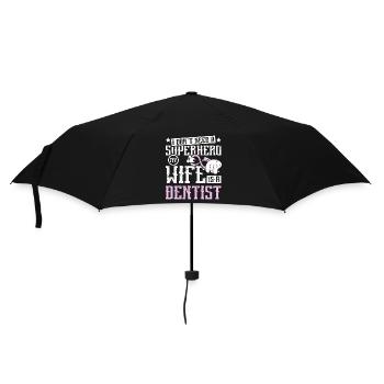 Je n’ai pas besoin d’un super-héros, ma femme est dentiste - Parapluie standard - noir - Devant