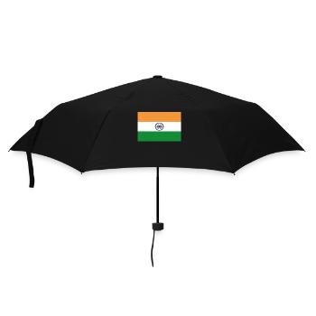 Offizielle indische Flagge Indian Country Pride - Regenschirm (klein) - Schwarz - Vorne