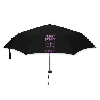 Waage Sternzeichen Geschenk Waage - Regenschirm (klein) - Schwarz - Vorne