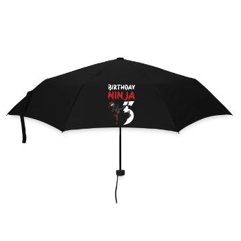 Birthday Party 5 Years Old Japanese Ninja Birthday - Umbrella (small) - black - Front