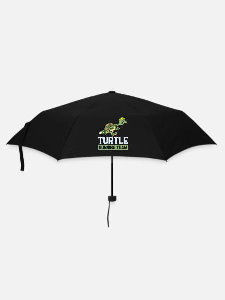 Turtle running team neu - Regenschirm (klein) - Schwarz