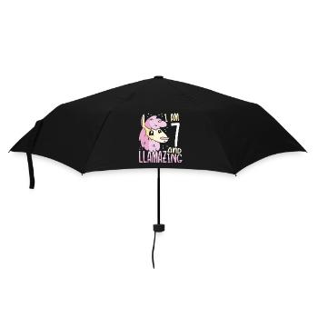 I Am A Seven-Year-Old Lama - Umbrella (small) - black - Front