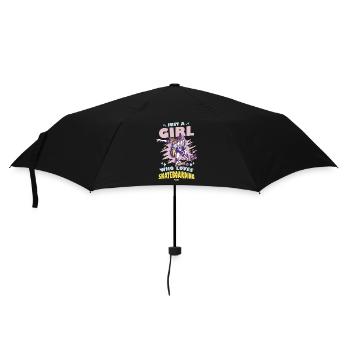 Just A Girl Who Loves Skateboarding - Regenschirm (klein) - Schwarz - Vorne
