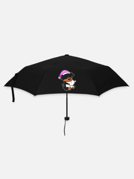 Hund Hunderasse Rottweiler - Regenschirm (klein) - Schwarz