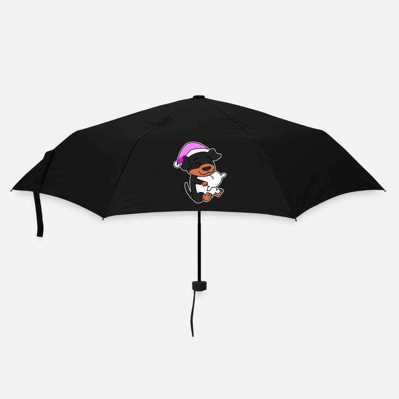 Hund Hunderasse Rottweiler - Regenschirm (klein) - Schwarz
