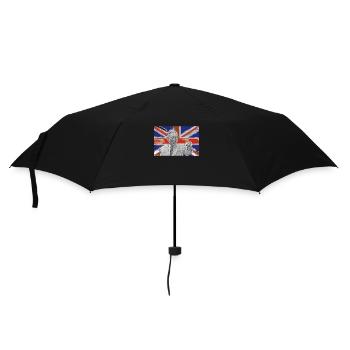 König der britischen Königsfamilie Karl III. Lang lebe es - Regenschirm (klein) - Schwarz - Vorne