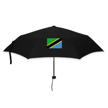 Drapeau officiel de la Tanzanie Tanzanian Country Pride - Parapluie standard - noir - Devant