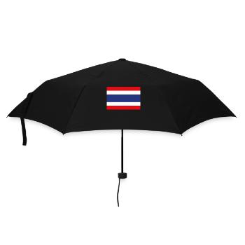 Offizielle Thailand Flagge Thai Country Pride - Regenschirm (klein) - Schwarz - Vorne