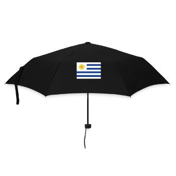 Offizielle Uruguay-Flagge Uruguayischer Landesstolz - Regenschirm (klein) - Schwarz - Vorne