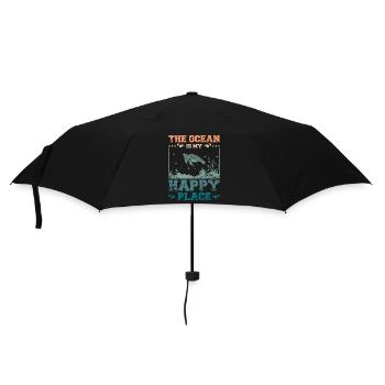 L’océan est mon endroit heureux - Parapluie standard - noir - Devant