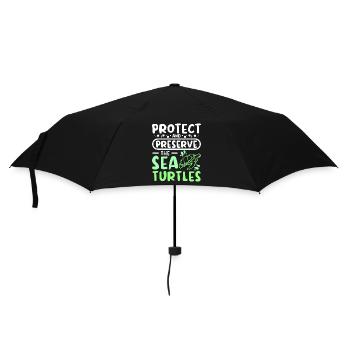 Protéger et préserver les tortues de mer - Parapluie standard - noir - Devant