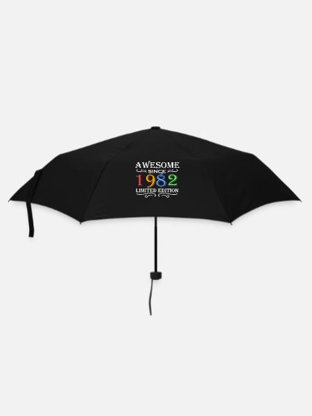 1982 - Jahrgang 1982 - Regenschirm (klein) - Schwarz
