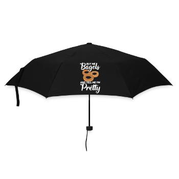 Bagel Food Gift Bagel - Umbrella (small) - black - Front