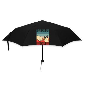 Funny Best Cat Dad Ever Father's Day - Umbrella (small) - black - Front