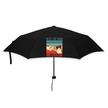 Funny Best Cat Mom Ever - Umbrella (small) - black - Front