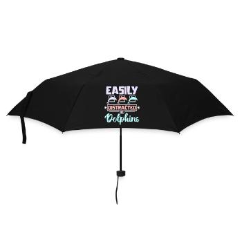 Easily distracted by dolphins - Regenschirm (klein) - Schwarz - Vorne