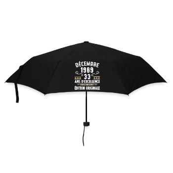33 Ans Anniversaire Vintage Né(e) en Décembre 1989 - Parapluie standard - noir - Devant