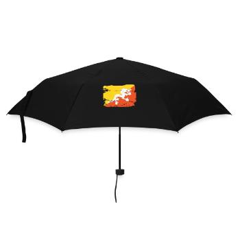 Official Bhutan Flag Bhutanese Country Pride - Umbrella (small) - black - Front